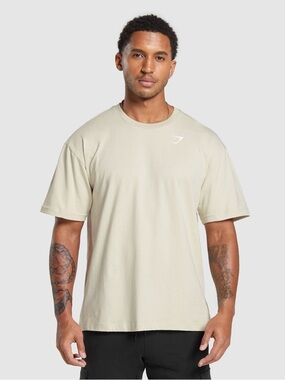 Gymshark Men's T‑Shirt in Light Green with Small White Logo